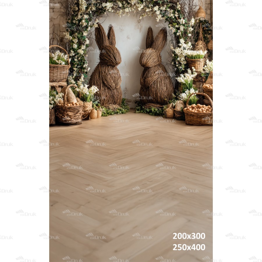 Tło fotograficzne „Zające rustykalne” | E_705